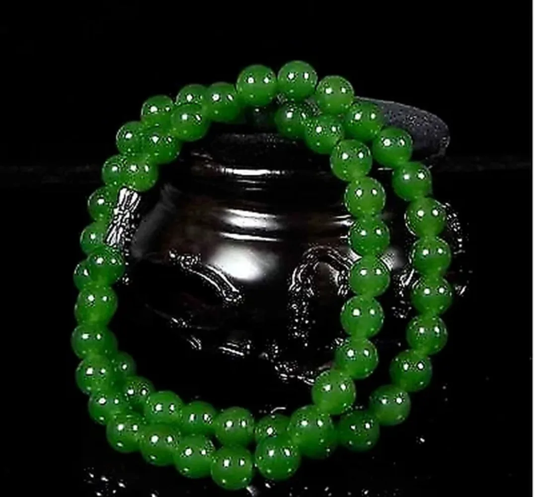 Men'S Accessories Jewelry - Collar de cuentas verdes naturales genuinas,