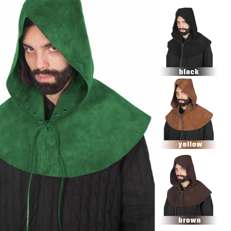 Men'S Viking Accessories - Capa con capucha vikinga Medieval, capa