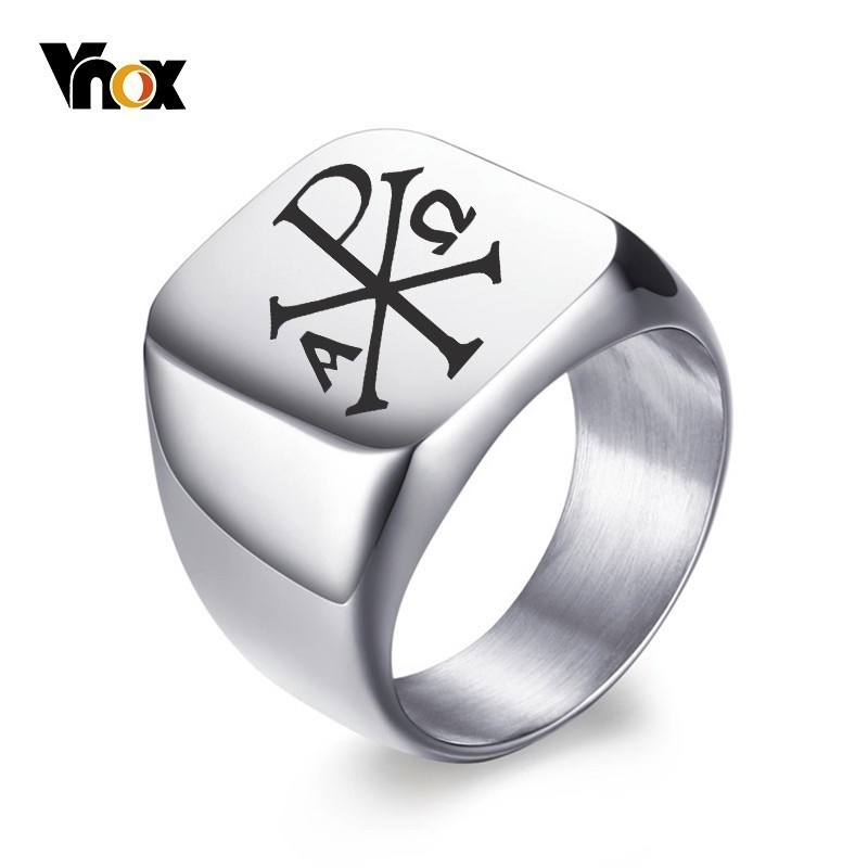 Signet Ring Men - Anillo de sello personalizado gratis Vnox