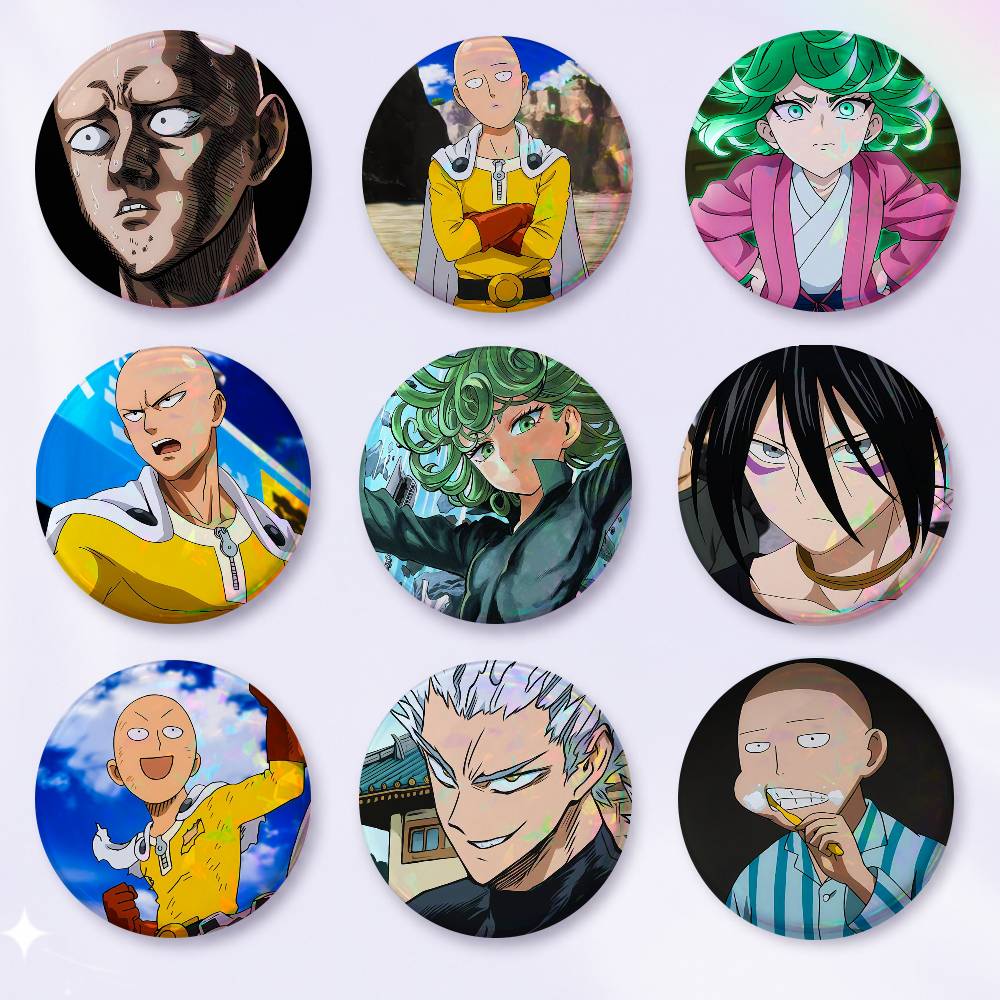 Men Accessories For Birthday Gift - Insignias Redondas de Anime A-O-One P-Punch