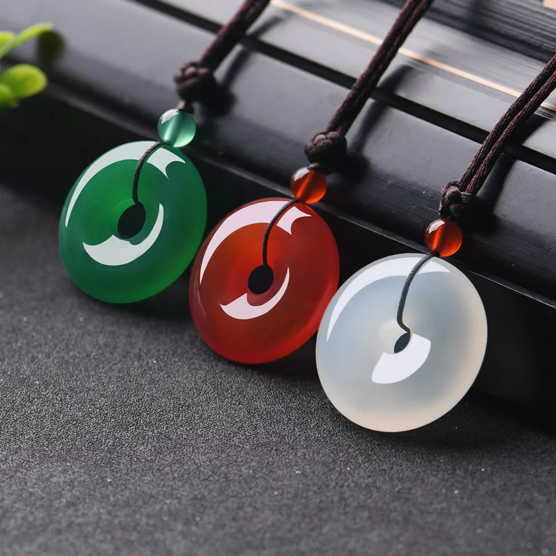 Men Accessories Gift - Colgante de donut de Jade Multicolor
