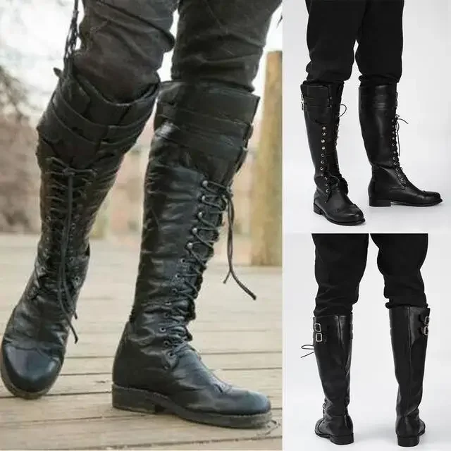 Men'S Viking Accessories - Botas medievales Steampunk para Cosplay para