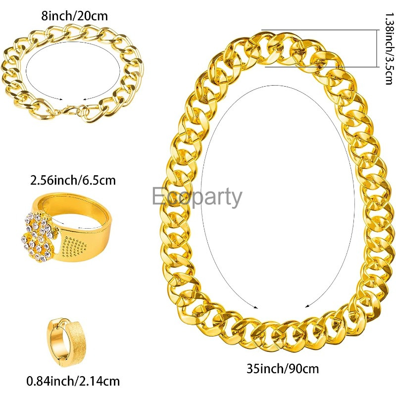 Conjunto de accesorios de disf - Men Accessories Chain And Bracelet reseña y precio