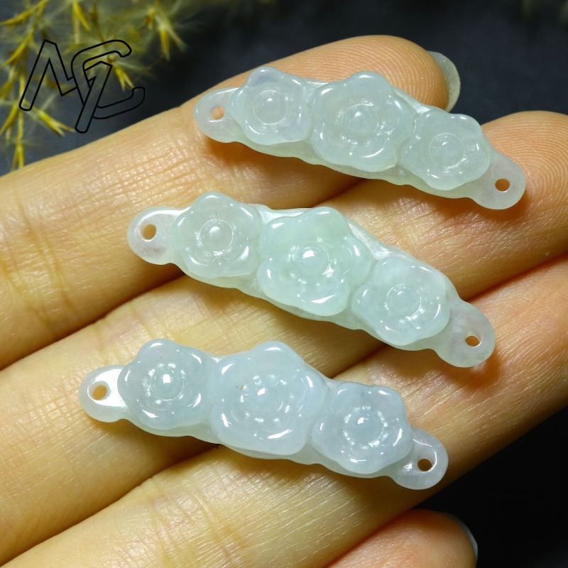 1 ud. Flor de Jadeíta Natural, - Men'S Accessories Jewelry reseña y precio