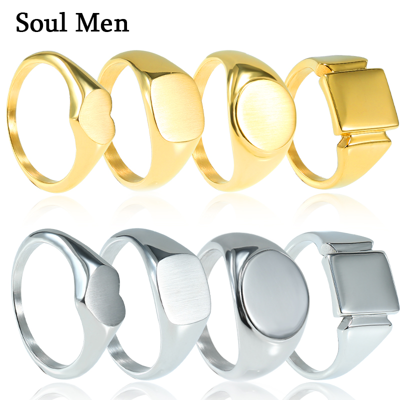 Soul Men Anillos de acero de t - Signet Ring Men reseña y precio