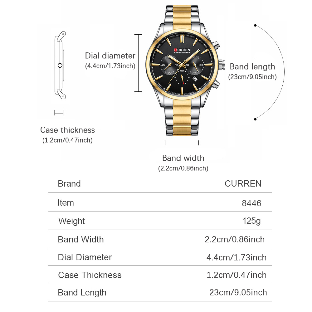 CURREN Casual cuarzo cronógraf - Men'S Accessories Jewelry reseña y precio