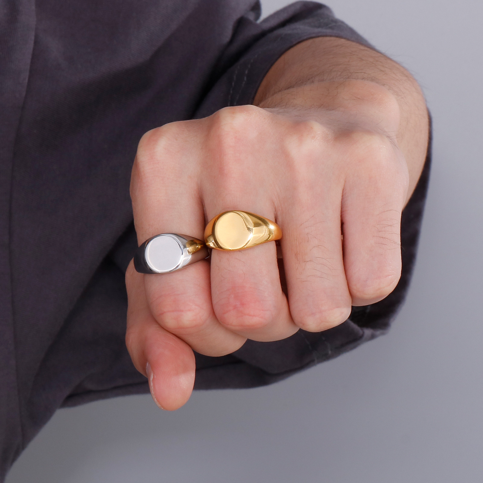 Anillo de sello Anillo de acer - Signet Ring Men reseña y precio