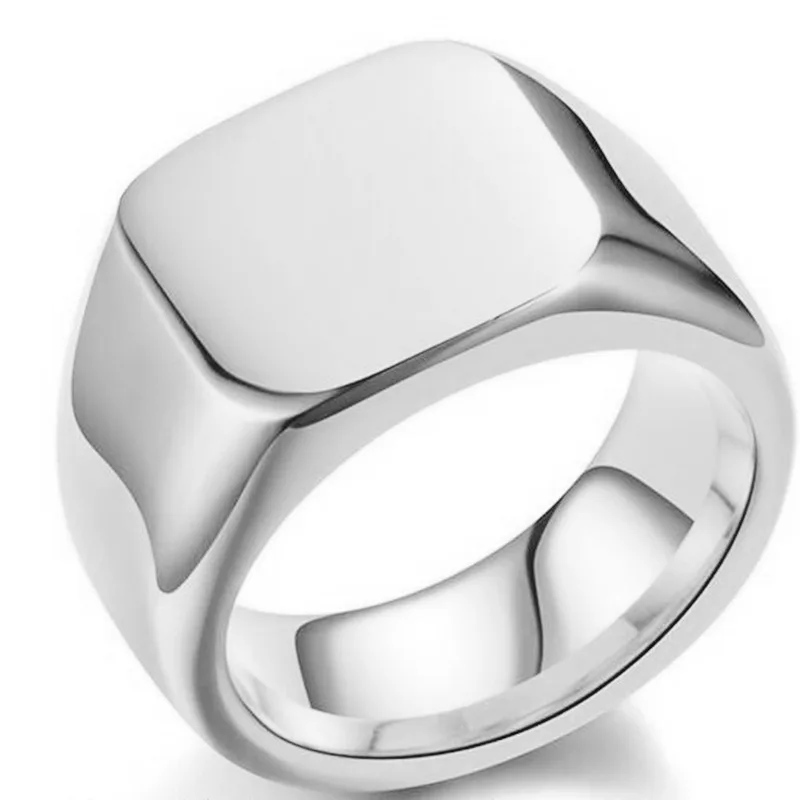 Anillos de dedo cuadrados para - Signet Ring Men reseña y precio