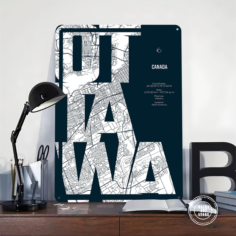 Mapa de Ottawa, Canadá, Impres - Men'S Accessories Canada reseña y precio