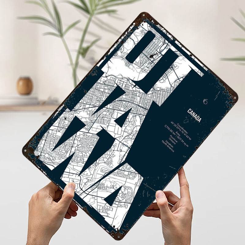 Mapa de Ottawa, Canadá, Impres - Men'S Accessories Canada reseña y precio