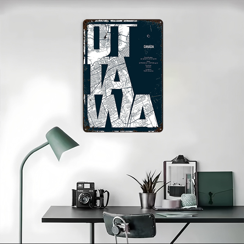 Mapa de Ottawa, Canadá, Impres - Men'S Accessories Canada reseña y precio